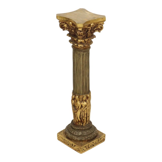 Baroque Style Gilt Resin Column, 20th Century For Sale - Image 4 of 17