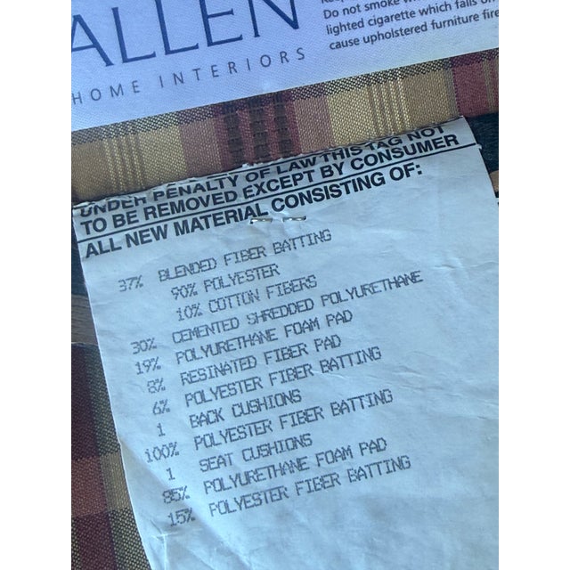 Brown Ethan Allen Upholstered Club Chair With Ottoman For Sale - Image 8 of 12