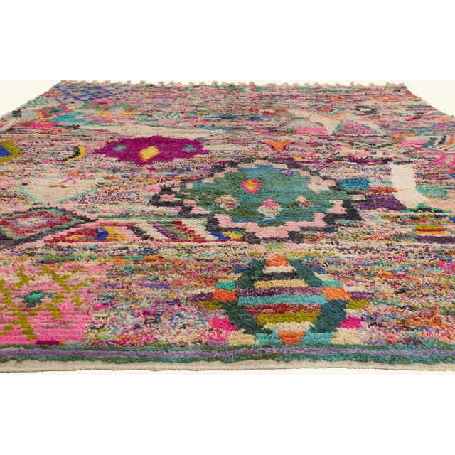 Tribal Contemporary Boujad Moroccan Rug, 09'09 X 13'04 For Sale - Image 3 of 10