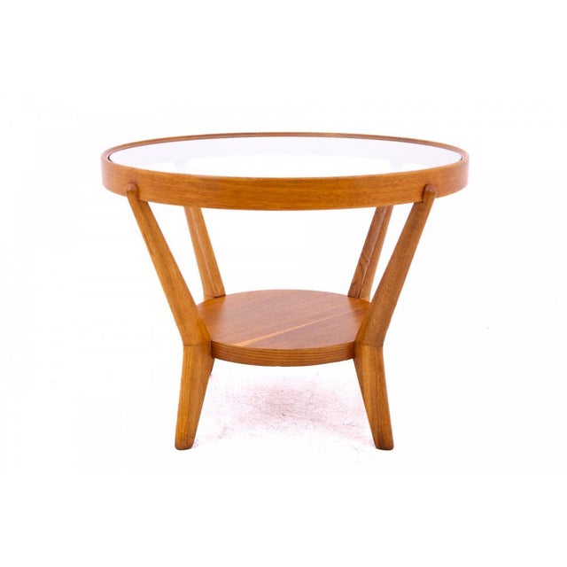 Walnut table from the second half of the 20th century, Czech Republic. Very good condition. Wood: walnut Dimensions:...