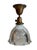 1920s Americana Fluted Halophane Shade Flushmount Light Fixture For Sale - Image 9 of 12