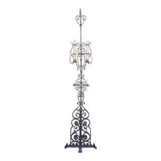 1920s Monumental Spanish Revival Floor Lamp For Sale