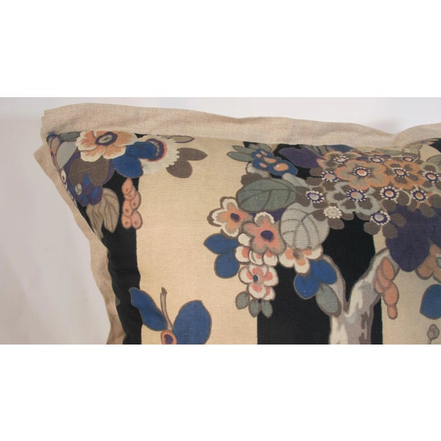 Art Deco Art Deco Floral Print Pillow - 22ʺW × 22ʺH For Sale - Image 3 of 5