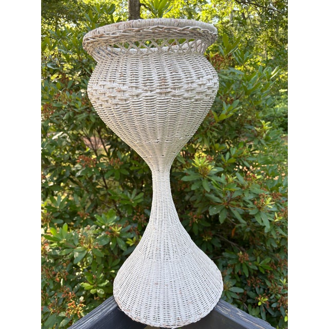 This lovely pair of vintage, white, wicker plants stands come from my own stash of items, that I have squirreled away....