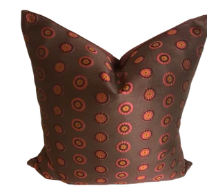 Contemporary Schumacher Pinwheel Silk Pillow With 90/10 Down Insert