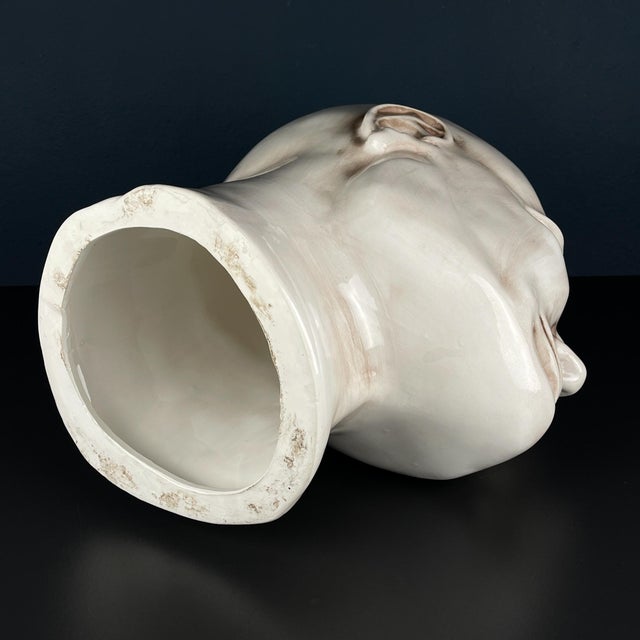 Large Ceramic Bust of Man, Italy, 1970s For Sale - Image 12 of 13