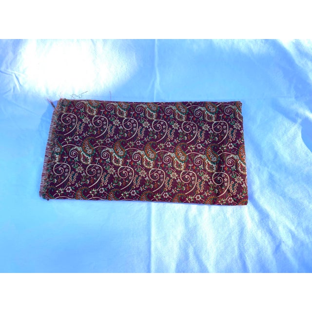 Traditional Vintage Uncut Woven Silk Persian Termeh Textile - 2.67 Yards For Sale - Image 3 of 13