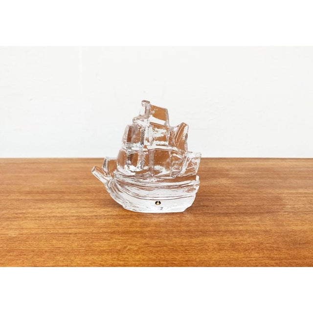 Vintage Swedish Glass Ship by Uno Westerberg for Pukeberg Glass, 1970s For Sale - Image 16 of 18