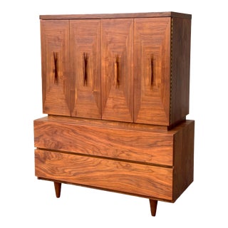 1960s Mid-Century Modern American of Martinsville Diamond Highboy For Sale