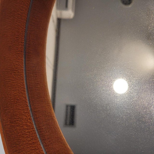 Space Age Dressing Mirror with Orange Velvet Upholstery, 1960s For Sale - Image 15 of 18