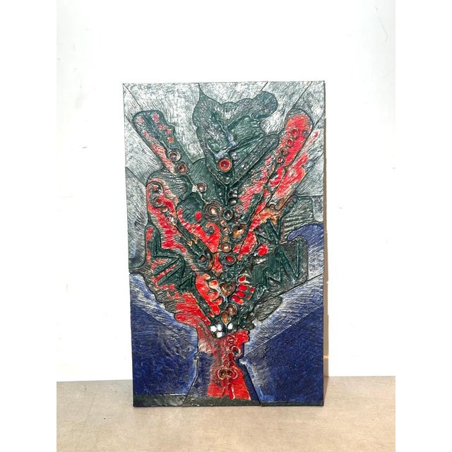 Vintage Ceramic Tile Artwork For Sale - Image 4 of 4