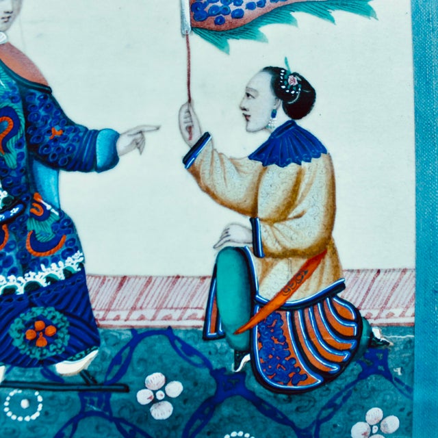 Pair of Chinese Export Paintings on Mulberry Pith Paper, 19th Century For Sale - Image 6 of 12