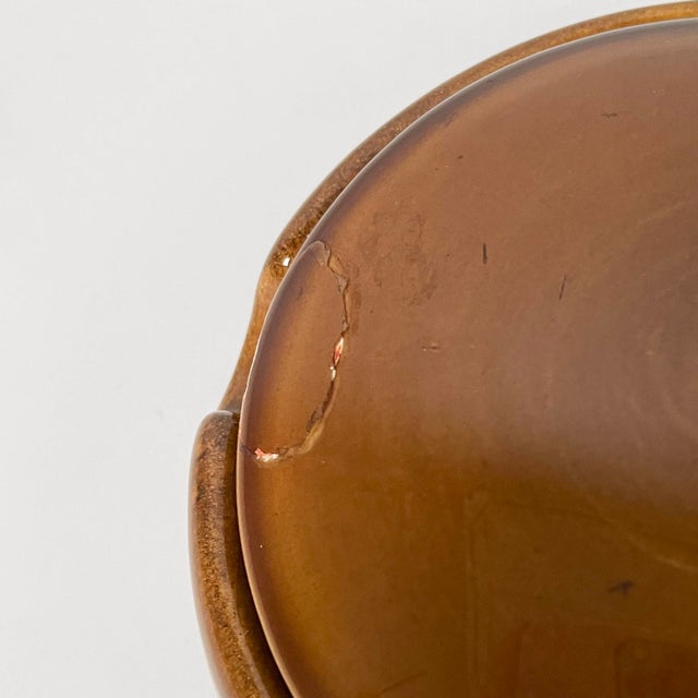 Mid-Century Modern Italian Brown Ceramic Tableware by F. Bettonica for Gabbianelli, 1970s, Set of 14 For Sale - Image 6 of 18
