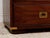 Vintage Campaign Mahogany Tall Chest With Brass Hardware For Sale - Image 9 of 10