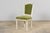Antique French Louis XVI Style Painted Accent Chair in Moss Green Mohair For Sale - Image 16 of 18