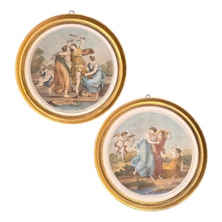 Angelica Kauffman, Cupid Disarmed by Grace & Cupid's Revenge, 1800s, Engravings, Set of 2 For Sale