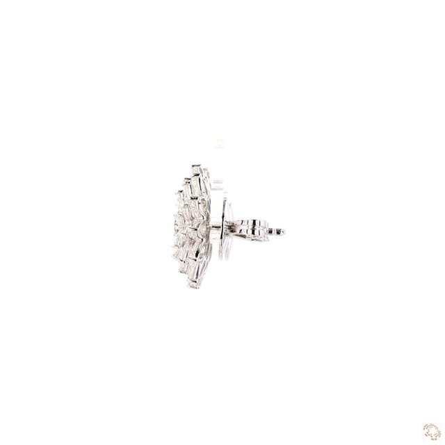 Early 21st Century 5.78 Carat Rose Cut Diamond Gold Earrings, Pair For Sale - Image 5 of 9