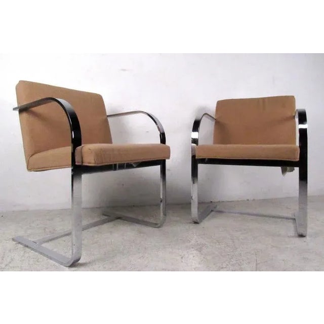 Mid-Century Modern Set of Vintage Modern Mies Van Der Rohe Dining Chairs by Thonet For Sale - Image 3 of 11