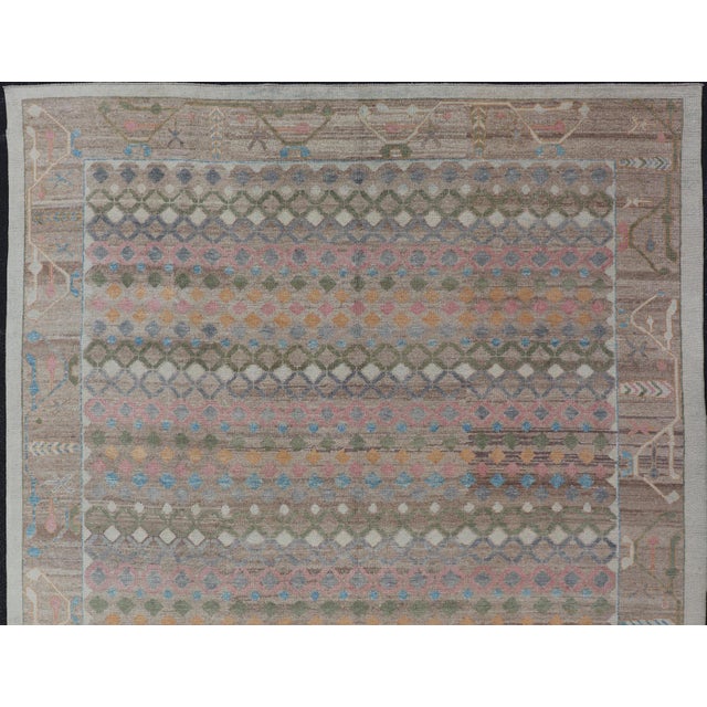 Olive Turkish Transitional Rug by Keivan Woven Arts 10'4 X 14'1 For Sale - Image 8 of 15