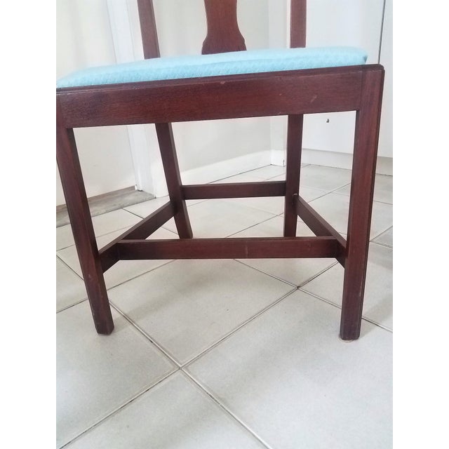 Mid-Century Chippendale Style Mahogany Dining Chairs - Set ...