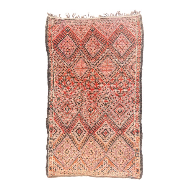 Vintage Beni M'Guild Zayane Moroccan Rug, 06'09 X 11'02 For Sale