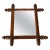 Wood Small Brown Faux Bamboo Mirror, France, 1940s For Sale - Image 7 of 7