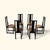 Set of Six BiF Postmodern Black Lacquer Dining Chairs, 1980s For Sale - Image 15 of 17