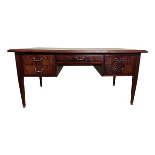 Louis XVI Style Ministers Desk in Mahogany For Sale