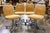 Vintage Daystrom rolling chairs featuring tubular chrome frames and upholstered seats and backs. Set of 4 with a sleek...