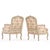 Wood Pair of French Louis XV Style Painted Bergères, C, 1940 For Sale - Image 7 of 7