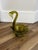 Vintage Mid-Century Modern Olive Green Art Glass Swan Trinket Dish For Sale In New York - Image 6 of 8