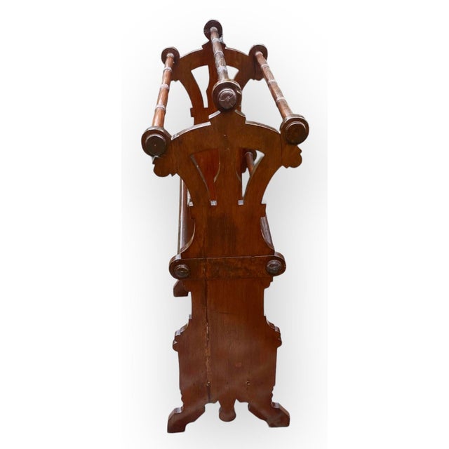 Late 19th Century Antique Eastlake Carved Walnut Quilt Rack For Sale - Image 5 of 10