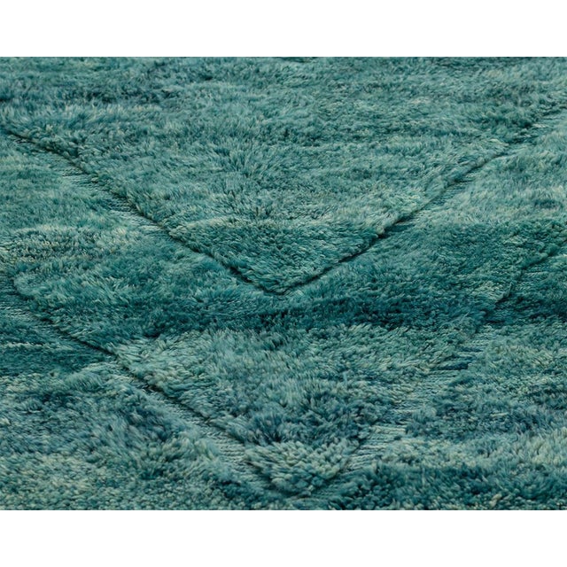 Premium Hand-Knotted Moroccan Wool Rug | 10'4" X 6'9" | One of a Kind For Sale - Image 11 of 14