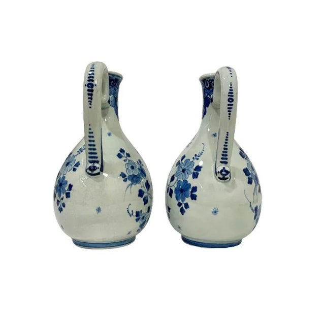 Dutch Delft Bottle Vessels from Porceleyne Fles, 1899-1903, Set of 2 For Sale - Image 3 of 12