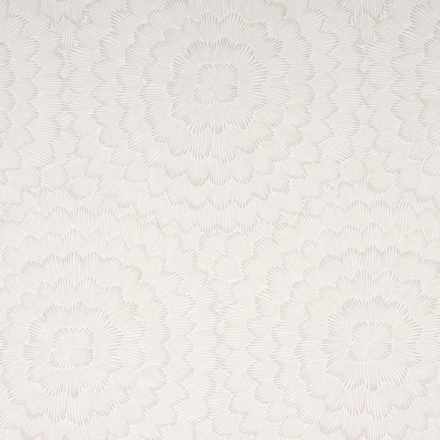 Schumacher x Celerie Kemble Feather Bloom Wallpaper in Soft Neutral For Sale