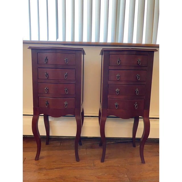 Bombay Company Queen Anne End Tables With Jewelry/Accessories Drawers