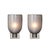 This striking Pair of Modernist Hand-Blown Smoked Cerulean Hive Form Murano Glass Sconces with Reeded Nickel Fittings...