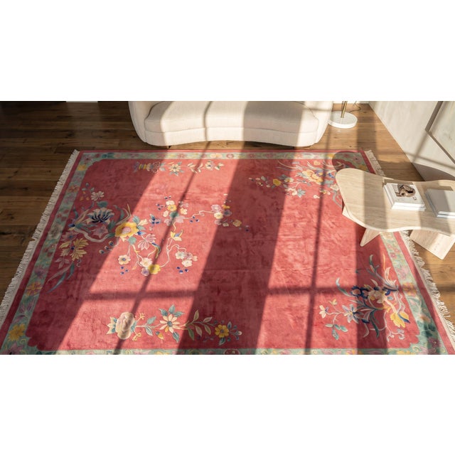 1920s Chinese Art Deco Carpet ( 8'10" x 11'6" - 270 x 350 ) For Sale - Image 9 of 9
