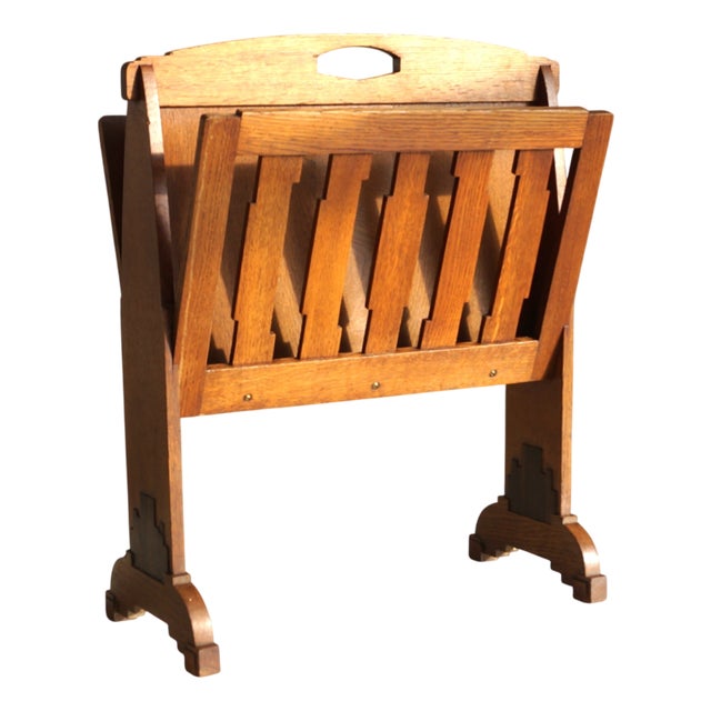 Dutch Art Deco Amsterdam School Magazine Rack, 1920s For Sale