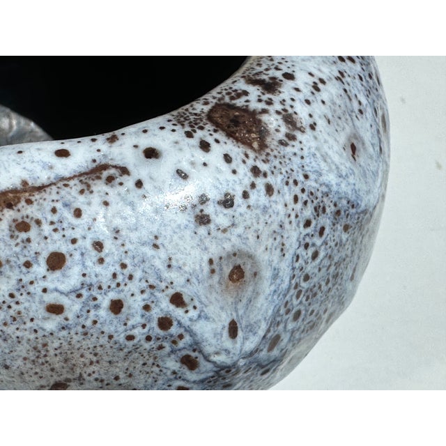 Studio Ceramic Vase with Lava Glaze from KTU Unterstab, Langenhessen, Germany, 1960s For Sale - Image 6 of 13