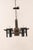 A vintage French six-light wood beam and forged iron chandelier. This mid 20th century chandelier from France features a...