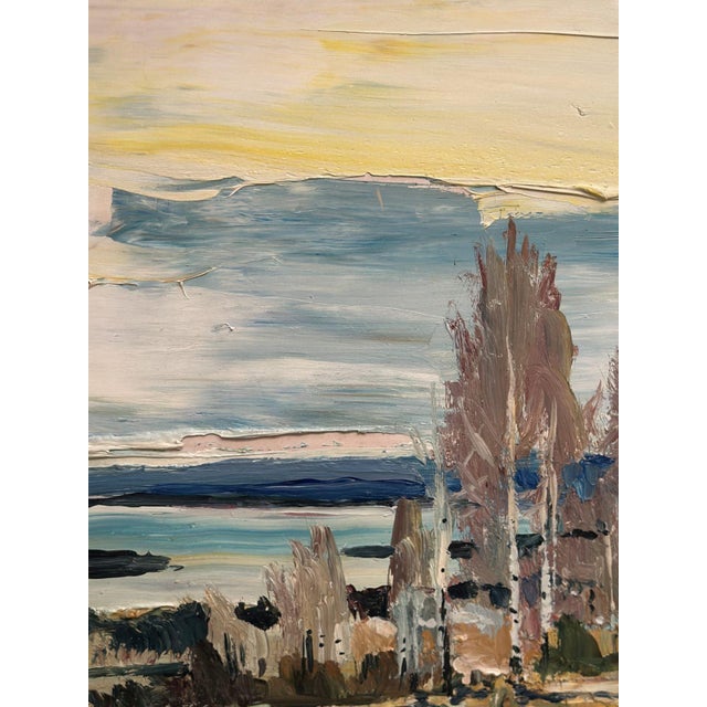 Harry Sahlin, Houses by the Shore, 1975, Oil on Panel, Framed For Sale - Image 18 of 18
