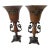Vintage Neoclassical Borghese Style Metal Vases Pair For Sale