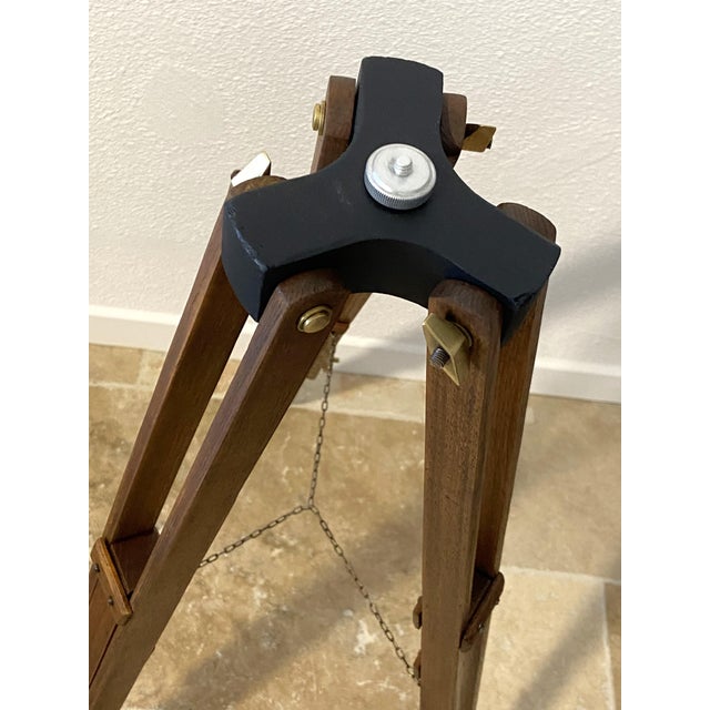 Antique Tripod in Wood and Brass from Gaumont Paris, 1890s For Sale - Image 10 of 15