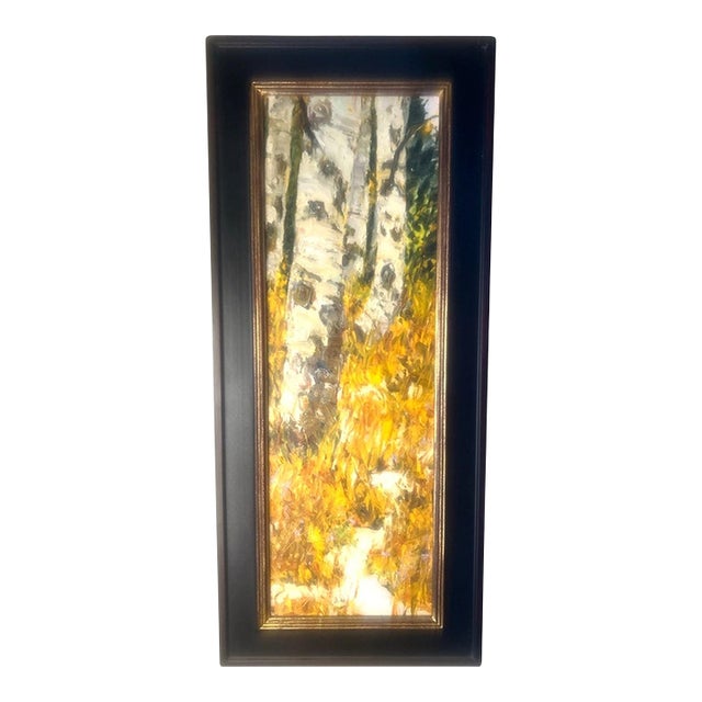 Ann Dettmer 'September Snow' Painting 2006 Colorado Aspens Signed Oil Painting Landscape Impressionist, Framed For Sale