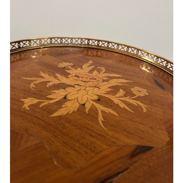 1950s Small Brass Italian Side Table For Sale In Los Angeles - Image 6 of 7