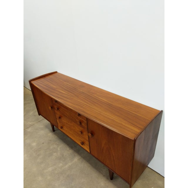 Brown Vintage Mid Century Modern Teak Credenza by A. Younger, Attributed For Sale - Image 8 of 11