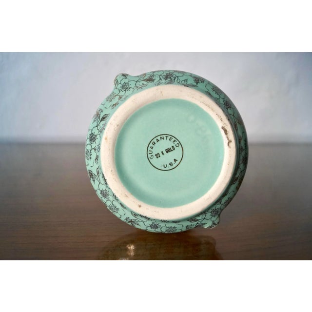 1950’s Mid-Century Modern Small Ceramic & 22k Gold Vase For Sale - Image 11 of 11