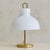 1950s Italian Brass + Opaline Glass Table Lamp by Ignazio Gardella for Azucena For Sale - Image 12 of 18