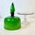 Kelly Green 1970s Vintage Italian Boho Chic Hollywood Regency Murano Glass Cloche Over a Cake Stand - 2 Piece Set For Sale - Image 8 of 14